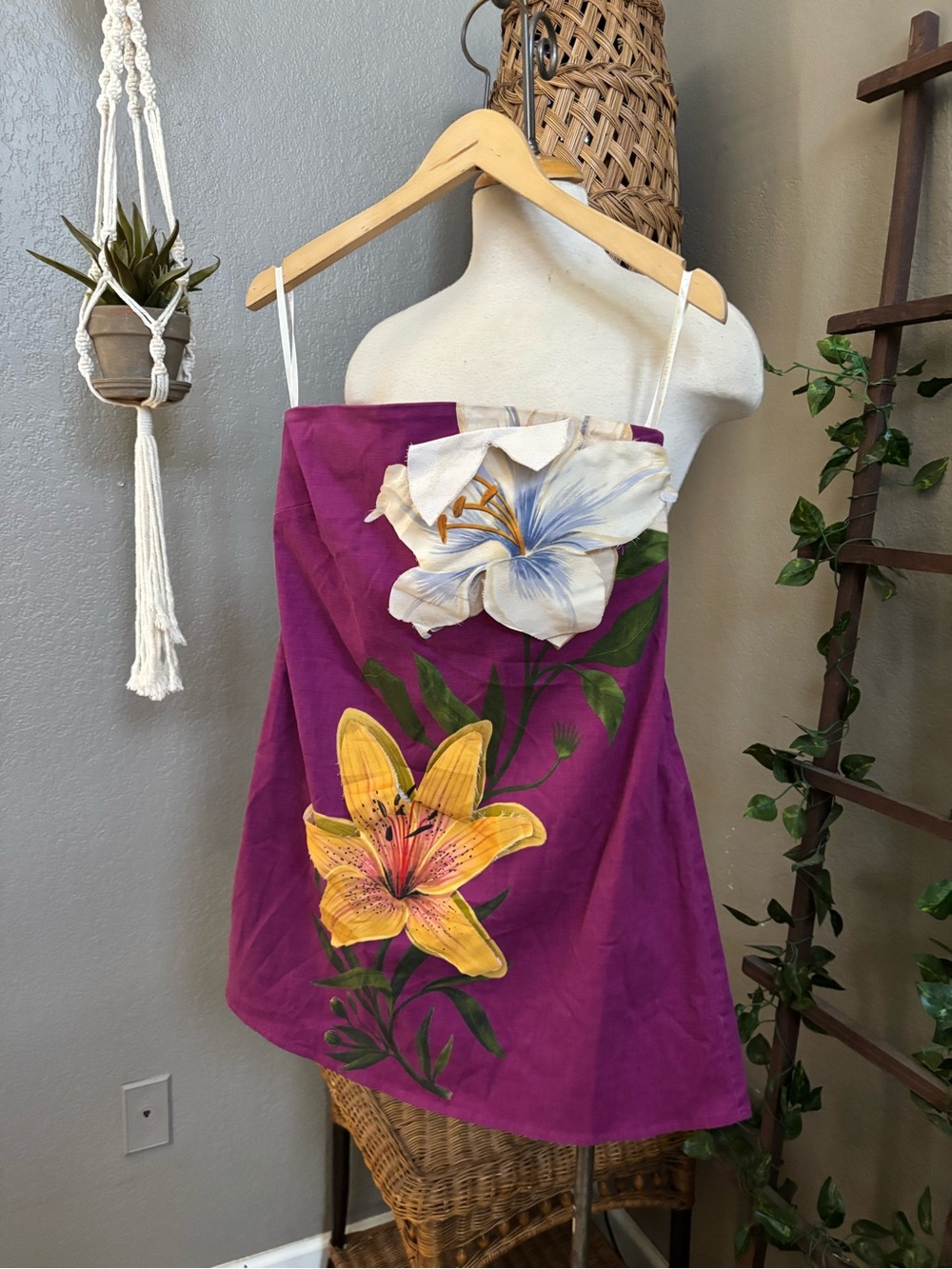 ▪️FARM Rio x Anthropologie Strapless 3D Floral Mini Dress XS - Picture 8 of 13